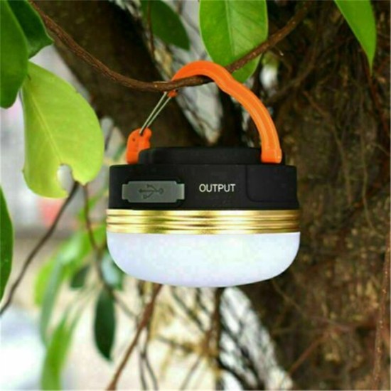 Portable Outdoor Led Camping Lantern Dimmable Emergency  Lamp Usb Rechargeable Light Black+orange