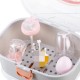 Pp Baby Bottle Storage Box Portable Easy To Clean Drain Storage  Box gray