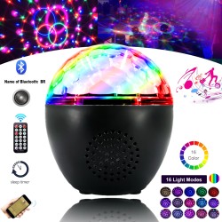 Projection Light 16-color Small Magic Ball Music Light Bluetooth RC Disco Festival Led Stage Lamp Battery Rechargeable