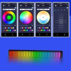 RGB Music Sound Control LED Light App Control Bluetooth Pickup Voice Activated Rhythm Light