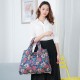Reusable Foldable Shopping Bags Large Size Tote Bag with Handle Round leaves 138_XL
