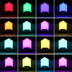 Rgb Led Night Light 16-color 4 Lighting Modes Smart Dimmable Remote Control Lights Atmosphere Lamp US plug