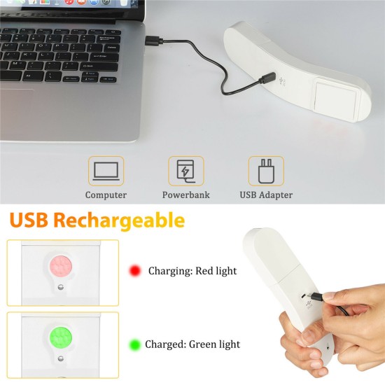 Sb Rechargeable Wireless Motion Sensor  Light Led Night Light Wall Cupboard Closet Light White shell - white light