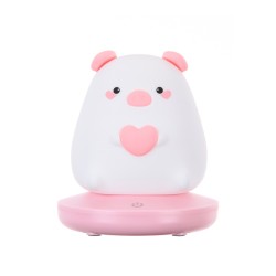Silicone Led Night Light 1200mah Lithium Battery Cute Animal Bedroom Bedside Table Lamp for Kids Room pig