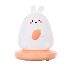 Silicone Led Night Light 1200mah Lithium Battery Cute Animal Bedroom Bedside Table Lamp for Kids Room rabbit
