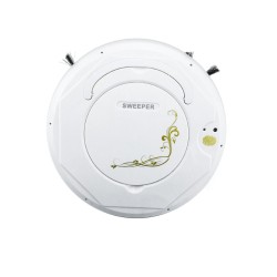 Smart Robot  Vacuum  Cleaner Home Usb  Charging Automatic  Sweeper white