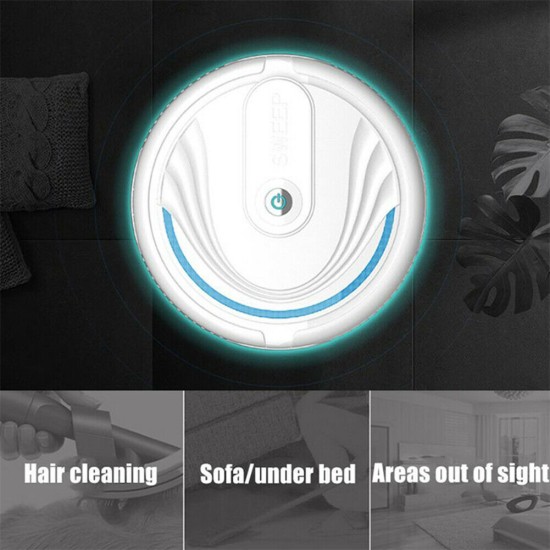 Smart Vacuum Cleaner Sweeping Robot Machine Intelligent Automatic Sensing Suction Sweeper black