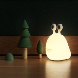 Soft Silicone Night  Light Cute Animal Shape Waterproof Drop-proof Touch-sensor Soft Light Bedside Lamp For Children Nursery Room 3W white
