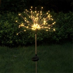 Solar 200led Fireworks Light Bendable 8 Modes IP65 Waterproof Outdoor Lawn Garden Decorative Lamps Colorful