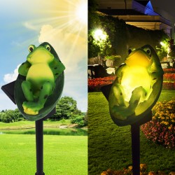 Solar Frog Statue Lights Outdoor Waterproof Decorative Stake Lamps Frog Statue Lights
