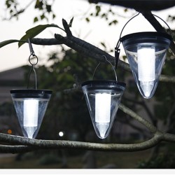 Solar Light Outdoor Waterproof Garden Decoration Hanging Lamps Night Light White light_2.4W