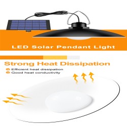Solar Power Pendant Lights Outdoor Waterproof Energy Saving Yard Garden Garage Decoration Lamp one head
