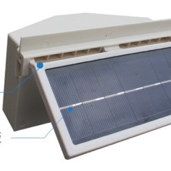 Solar Powered Car Window Air Vent Ventilator Cooling Fan White