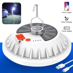 Solar Rechargeable Camping Light 120 Leds Remote Control Tent Flashlight Lantern Lamp for Outdoor Hiking