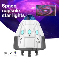 Space Capsule Star Projector Atmosphere Night Light Gypsophila Northern Lights Table Lamp Grey White