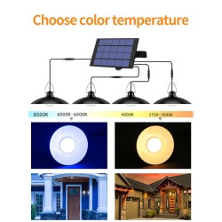 Split Led Solar Light with RC Outdoor High Brightness Adjustable Waterproof Wall Lamp double RC Cold White