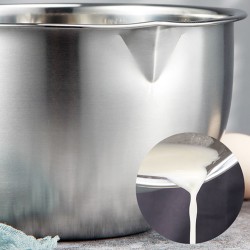 Stainless Steel Mixing Bowls Non Slip Whisking Bowls for Salad Cooking Baking Stainless steel_Inner diameter 20cm