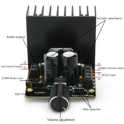 TDA7377 30Wx2 Digital Amplifier Board AB Class Dual Channel 12V Car Amplifier Board Module 4-8 Ohm Black