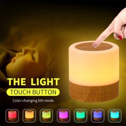 Table Lamp Color Changing RGB Night Light with Remote Control Touch Sensor Bedside Lamps with Remote Control