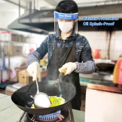 Transparent Face Guard Spittle Prevention Masks Anti-Splash Protective Mask Cooking Face Covers Transparent