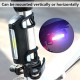 USB Chargeable LED Bicycle Tail Lamp with Res Blue White Light Warning Light for Bike Mountain Bike black
