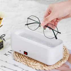 Ultrasonic Cleaning Machine Usb Rechargeable 45000hz High Frequency Vibration White