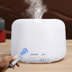 Ultrasonic Noiseless Remote Control Humidifier Aroma Diffuser Colourful LED Night Light- US Standard
