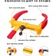 Universal Wheel Lock Heavy Duty Security Trailer Wheel Lock Tires Anti Theft For Car Suv Boat Motorcycle Yellow+red