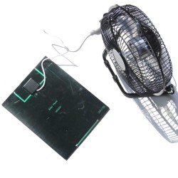 Usb 8-inch Solar Powered Fan Mini Ventilator 5.2w 6v Exhaust Fan Mobile Phone Power Bank Changer Black