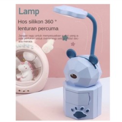 Usb Charging Children Table  Lamp, Student Dormitory Reading Eye Protection Night Light, Creative Cartoon Drawer Storage Led Desk Lamps Pig