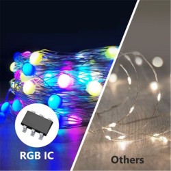 Usb Led  String  Light Smart Garland Bluetooth-compatible Application Control Light Outdoor Waterproof Water Fairy Tale Music Light Room Garden Decor 10 Meters 100 Lamp Beads