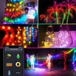 Usb Led  String  Light Smart Garland Bluetooth-compatible Application Control Light Outdoor Waterproof Water Fairy Tale Music Light Room Garden Decor 5m 50 Lamp Beads