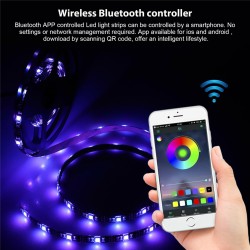 Usb Led Strip Lights 5050 Rgb Waterproof Super Bright Bluetooth-compatible App Remote Control Strip Lights 3 meters