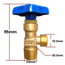 WP-15 Small Argon Gas Cylinder Valve Assembly Explosion-proof Regulator Large teeth