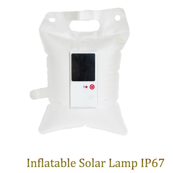 Waterproof Inflatable Solar Light, Portable LED Solar Lamp, Foldable PVC Bag Camping Lights For Outdoor Photography Lighting