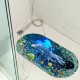 Waterproof Safety Shower Bath Mat with Suction Cup Non-slip Floor Mat for Hotel Bathroom Bathtub Kitchen Pad Sea turtle_35 * 70CM