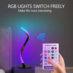 Wifi Snake-shaped Table Lamp RGB Colorful Dimming Bedside Lamp Decor Lights Compatible for Alexa EU Plug