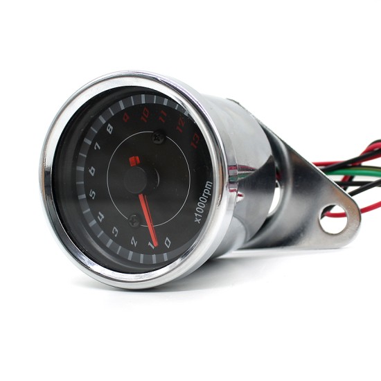 1000 rpm Universal Motorcycle Tachometer Led Screen Dc 12v Meter Gauge 13k Speedometer For Honda Yamaha Suzuki plating