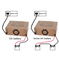 12V/24V Full Automatic Electric Car Battery Charger Intelligent Pulse Repair Type for Motorcycle Car