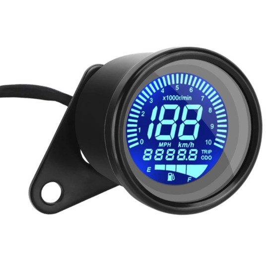 12v Led Digital Oil Level Odometer Speedometer Integrated Lcd Display for Motorcycle Plating