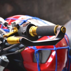 Universal 7/8" 22mm Motorcycle Handlebar Brake Clutch Levers Protector Guard for kawasaki KTM MV  Gold