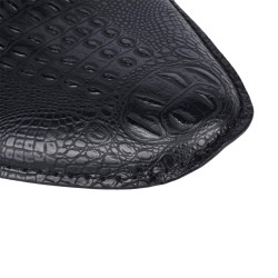 Universal Motorcycle Crocodile Leather Style Saddle Solo Seat Cushion Spring for /Honda/Yamaha/Kawasaki Brown/Black black