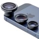 3-In-1 Clip on Cell Phone Camera Lens, 180 Degree Fisheye Lens + 10X Micro Lens +0.67X Wide Angle Lens for Most Smartphones