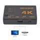 3 Port HDMI Splitter Switcher 3 In 1 Out Hub Box +Remote Auto Switch 1080P HD  black_3 ports