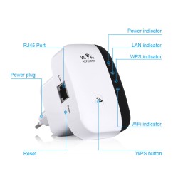 300Mbps Wifi Repeater Wireless-N 802.11 AP Router Extender Signal Booster  EU plug