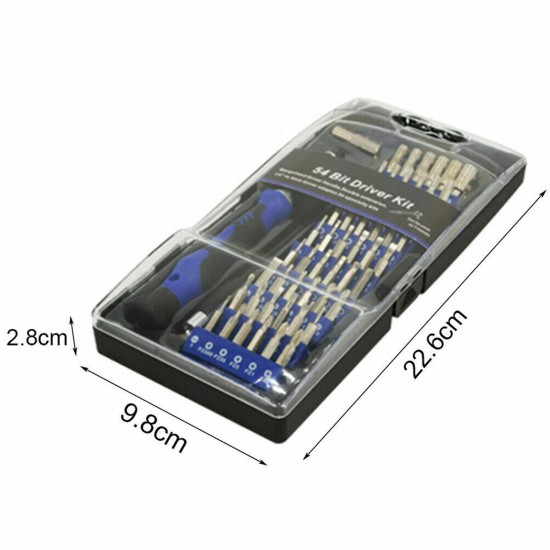 58-in-1 Computer Repair Portable Tool Kit Multi-size Precision Screwdriver Torx Tools Set For Laptop Pc Smartphone Blue