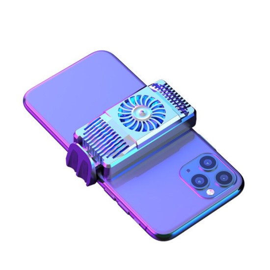 Air Cooler Mobile Phone Fast Radiator For Android IOS Smartphone Cooling Fan Silver