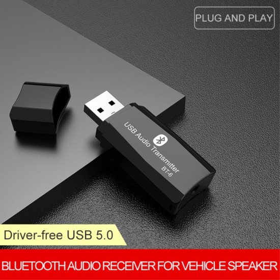 Bluetooth 5.0 Speaker Amplifier TV USB Computer AUX Audio Adapter white