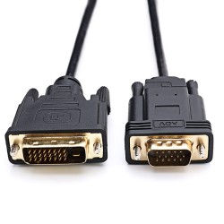 Cabledeconn 2M DVI 24+1 DVI-D Male to VGA Male Adapter Converter Cable for PC DVD Monitor HDTV Without USB