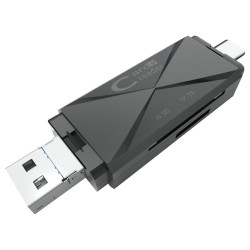 Card Reader Usb3.0 Type-c Smart Memory Card Reader Compatible For Mac/computer Accessories Black
